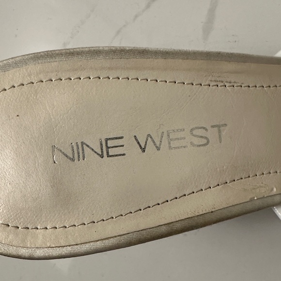 Nine West White Embellished Mules - Picture 2 of 9